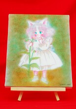 大島弓子「綿の国星」のキャンバスパネル。