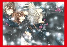 樋野まつり「ヴァンパイア騎士」のサイン入り高級複製原画。