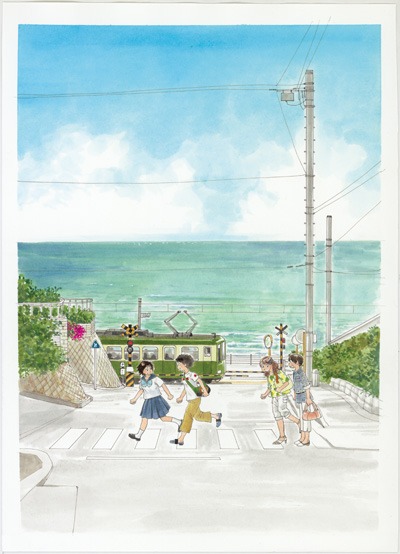 展示される予定の「海街diary」のイラスト。