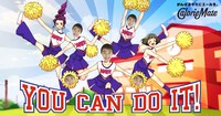「カロリーメイト全力応援団メーカー」で山科ティナのイラストを使用して作成した画像。