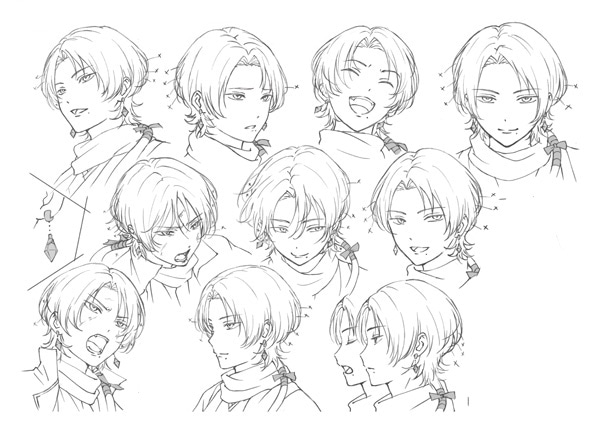 加州清光の表情集。(c)2016 アニメ『刀剣乱舞-花丸-』製作委員会