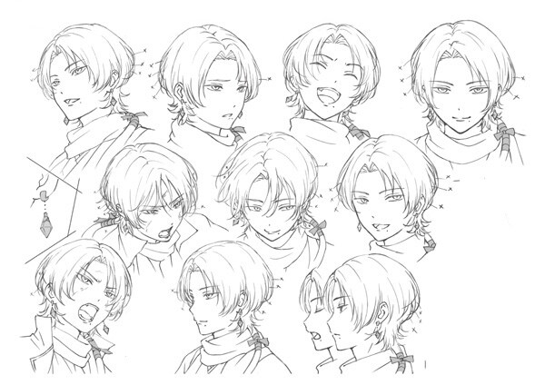 加州清光の表情集。(c)2016 アニメ『刀剣乱舞-花丸-』製作委員会