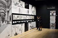 松本大洋「ルーヴルの猫」の展示。