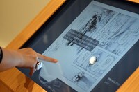 第3章の展示「時空を超えて」の解説パネル。