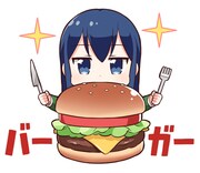 LINEスタンプ「なぎさ食堂」のサンプル。