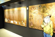 「水木しげる大百科」の展示の様子。