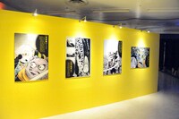 「鬼太郎大百科」の展示の様子。