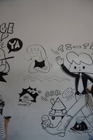 ユースカ作家たちがウォールペイントをする様子。（写真提供：森敬太・西尾雄太）