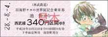 「羽海野チカの世界展～ハチミツとライオンと～」の硬券乗車券。