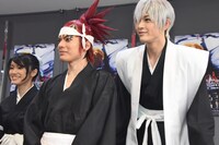 「『ROCK MUSICAL BLEACH』～もうひとつの地上～」囲み取材の様子。