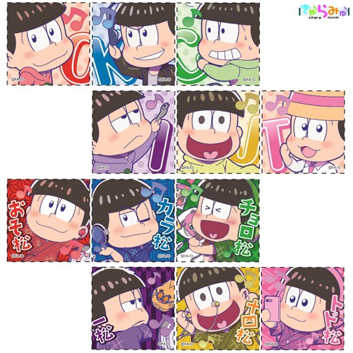 「きゃらみゅトレーディングミニスクエア缶バッジ」