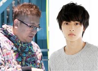福田雄一監督（左）と斉木楠雄役の山崎賢人。