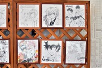 作家陣の直筆イラスト色紙。