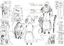 ワザワキリが過去に描いた試作版のヤヒコ。