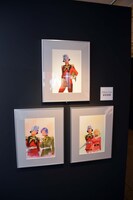 「GUNDAM PRODUCT ART 機動戦士ガンダム THE ORIGIN展」の様子。