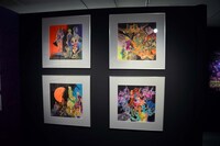 「GUNDAM PRODUCT ART 機動戦士ガンダム THE ORIGIN展」の様子。