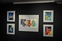 「GUNDAM PRODUCT ART 機動戦士ガンダム THE ORIGIN展」の様子。