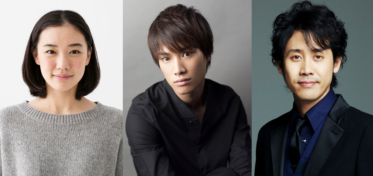 （左から）神代利世役の蒼井優、亜門鋼太朗役の鈴木伸之、真戸呉緒役の大泉洋。
