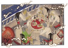 雲田はるこが描いた「舟を編む」のイラスト。