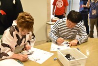 ライブドローイングの様子。