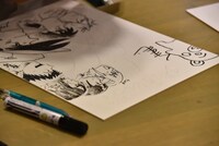 ライブドローイングの様子。