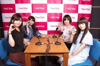 「COMICキューンチューンRADIO」収録写真。写真左から、のぐちゆり、大空直美、川上莉央、和多田美咲。