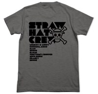 「麦わらの一味タイポグラフィー ドライTシャツ HEATHER GRAY」