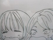 「はんだくん」ミュージアム内の壁面には、ヨシノサツキ直筆によるミニキャラが。見つけづらいところにも描かれているので、訪れた際にはぜひ探してみては。またイラストは会期終了まで少しづつ増えていく。(c)Satsuki Yoshino/SQUARE ENIX