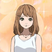 ヘアピンとネックレスを身につけた高宮菜穂のビジュアル。