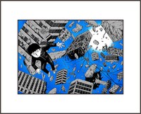 「モブサイコ100」のONE直筆サイン入りコレクターズアート。