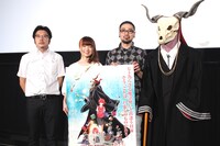 「魔法使いの嫁 星待つひと：前篇」初日舞台挨拶の様子。左から長沼範裕、種崎敦美、竹内良太、エリアス。