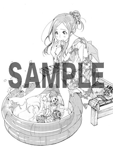 抽選でプレゼントされる「おくさん」の複製原画。