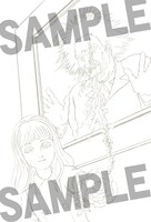 購入特典のぬりえポストカード（ヴィレッジヴァンガード版）。