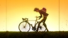 「弱虫ペダル SPARE BIKE」より、「巻島裕介編」の場面写真。