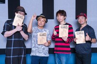 左から金城真護役の安元洋貴、巻島裕介役の森久保祥太郎、寒咲通司役の諏訪部順一、田所迅役の伊藤健太郎。