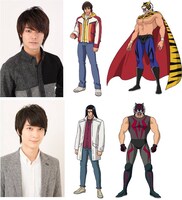 （上段左から）八代拓、東ナオト、タイガーマスクの設定画。（下段左から）梅原裕一郎、藤井タクマ、タイガー・ザ・ダークの設定画。 (c)テレビ朝日・東映アニメーション