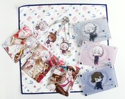 「アイドリッシュセブン」のポップアップショプに並ぶTRIGGERのグッズ。