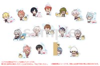 8月27日より販売開始予定の「ぷち♪アイドリッシュセブン LINEスタンプアクキー 第二弾（全16種）」。