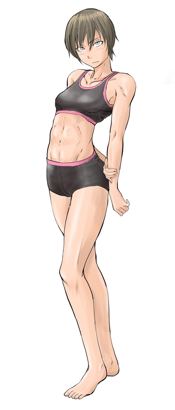 「早乙女選手、ひたかくす」カット
