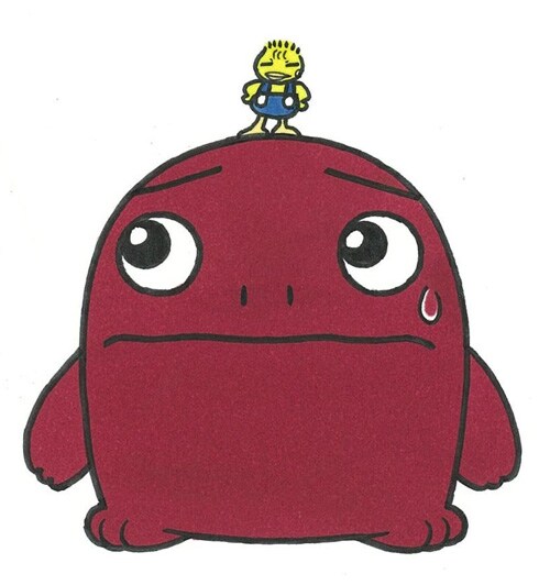 岡崎二郎による「ファミリーペットSUNちゃん！」のカット。