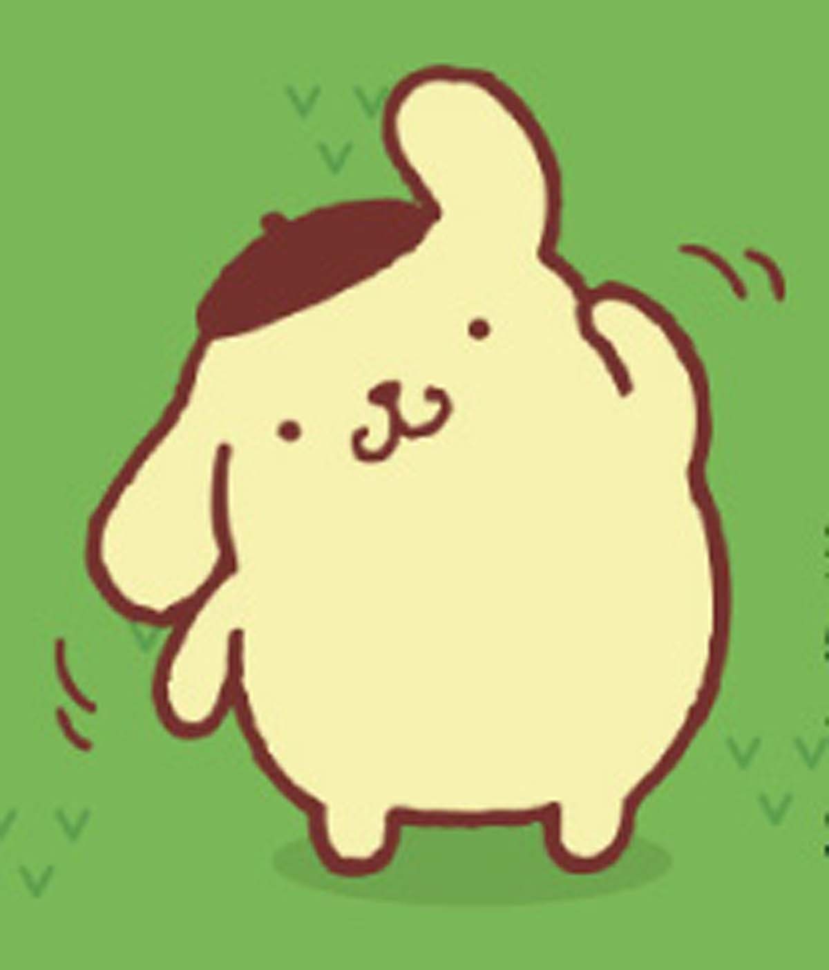 サンリオキャラクターのポムポムプリン。