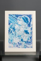 応募者全員サービスの「赤井×安室額装ミニ複製原画」。