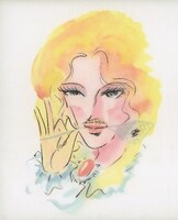 「真 ヒゲのOL藪内笹子」カバーイラスト原画