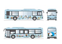 ミュージアム直行バス1号車 ドラえもん号