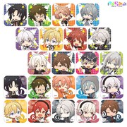 全22種の「きゃらみゅトレーディングミニスクエア缶バッジ」。