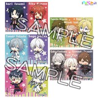 「アイドリッシュセブン」関連商品を2点購入するごとに1枚、プレゼントされるオリジナルのステッカー。