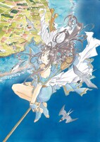 「藤島康介デビュー30周年記念自選画集 僕と彼女と乗り物と。」の収録イラスト。