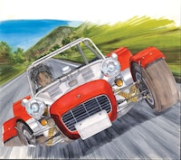 「藤島康介デビュー30周年記念自選画集 僕と彼女と乗り物と。」の収録イラスト。