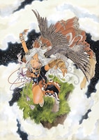 「藤島康介デビュー30周年記念自選画集 僕と彼女と乗り物と。」の収録イラスト。