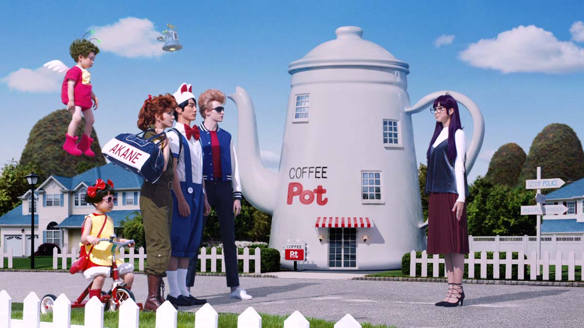 GUの新CM「アラレがスカート!?」篇より。